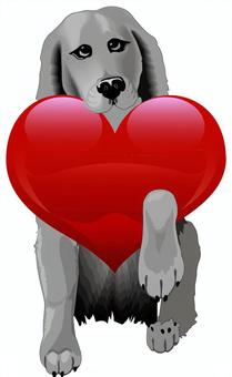 Illustration, dog, heart, animal, 