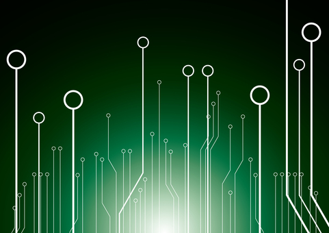 緑色の電子回路のデジタル背景素材 デジタル,電子回路,基盤,テクノロジー,スタイリッシュ,光,緑色,背景のイラスト素材