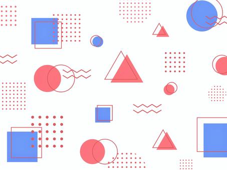 ビビットでポップなメンフィス背景 赤 青 背景,メンフィス,ポップ,ビビット,赤,青,カラフル,かわいい,デザイン,明るいのイラスト素材