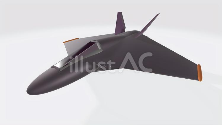 デルタ翼小型宇宙偵察戦闘機② 戦闘機,偵察機,コックピットのイラスト素材