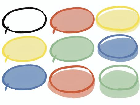 シンプルふきだし明るめセット 手描き,イラスト,ふきだし,かわいい,素材,背景,デザイン,シンプル,アイコン,カラフルのイラスト素材