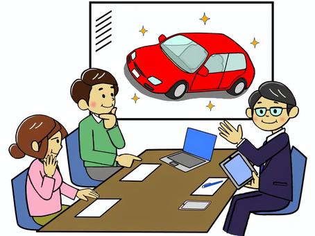 Car sales negotiation explanation_The latest EV car 2, JPG and PNG Car sales negotiation explanation_The latest EV car 2, work, discuss, sale, JPG and PNG
