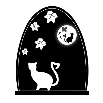 Cat monochrome staring at the full moon, , JPG, PNG and AI