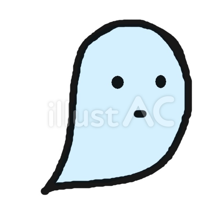 おばけ（無表情） お化け,手描き,仮装のイラスト素材