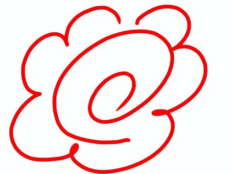 赤ペン風の手書きはなまる（採点スタンプ） 花丸,はなまる,赤ペン,手書き,手書き風,採点,評価,高評価,合格,okのイラスト素材