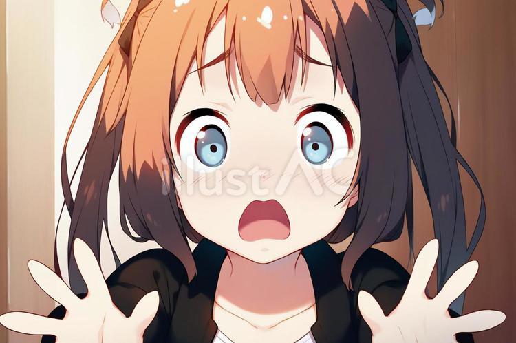 慌てて否定する 一枚絵,女の子,萌え系のイラスト素材