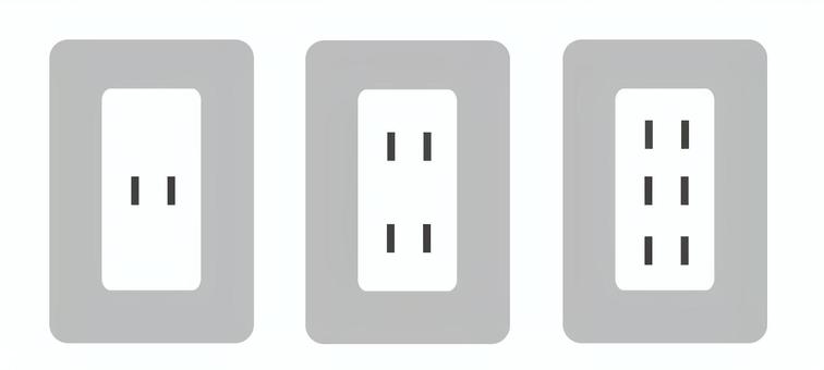 電気のコンセントセット