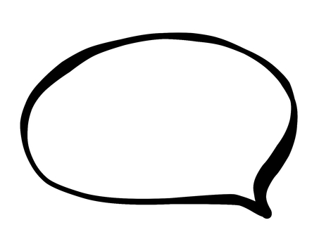 筆ペンのふきだし 筆ペン,ふきだし,シンプル,手書き,筆,フレームのイラスト素材