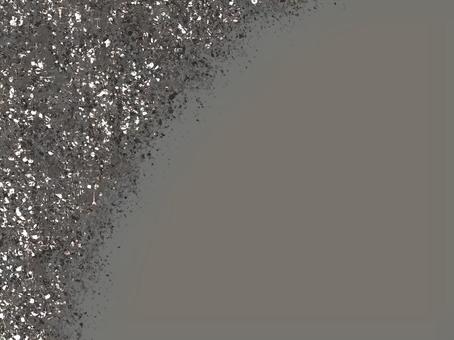 シルバーグリッターが流れるグレー背景