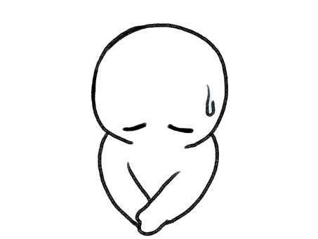 頭を下げる棒人間 棒人間,謝罪,人物,手描き,落書き,表情,黒,シンプル,詫びるのイラスト素材