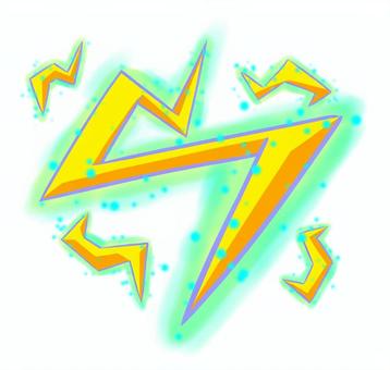 電撃 電撃,電気,稲妻,粒子,トゲトゲ,アイコン,スパークのイラスト素材