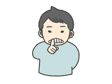 静かにしてのポーズをする男の子_1 子ども,静か,ジェスチャー,注意,シー,うるさい,ポーズ,男の子,人物,発達障害のイラスト素材