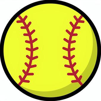 黄色の野球ボールです。 丸,スポーツ,野球,ボール,シンプル,硬式,軟式,ソフト,規格,サイズのイラスト素材