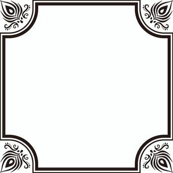 正方形のインド風フレーム インド,フレーム,セット,エスニック,タイトル,背景,タイ,アジア,オリエンタル,装飾のイラスト素材