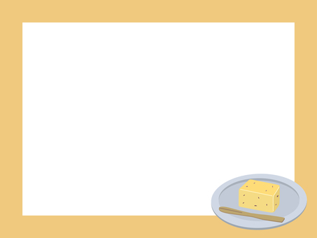 皿に載った芋ようかん　フレーム黄色 芋ようかん,羊羹,和菓子,さつまいも,フレーム,枠,背景,秋の味覚,秋,芋のイラスト素材