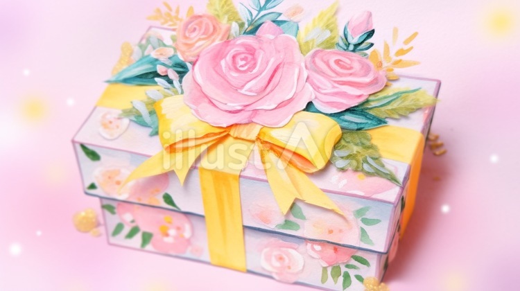 手描きのプレゼントボックス プレゼント,誕生日,ギフトのイラスト素材