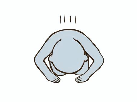 土下座をするドローイング デッサン,人形,ラフ,ポーズ,土下座,謝罪,お辞儀,ドローイング,下書き,トレス素材のイラスト素材