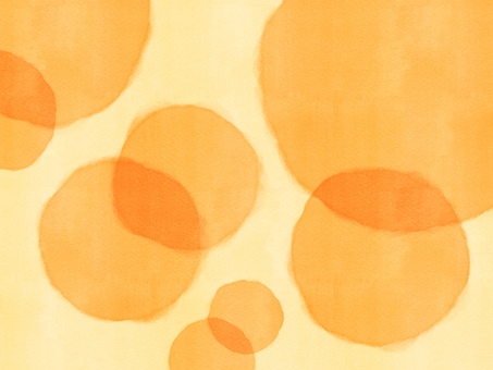 オレンジの水彩まる背景　透過あり 背景,水彩,オレンジ,橙,暖色,丸,円,重なる,淡い,優しいのイラスト素材