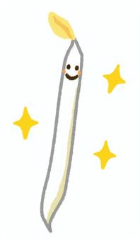 キラキラ輝く新鮮なもやしのキャラクター もやし,キャラクター,野菜,輝く,微笑む,マスコット,淡色野菜,食べ物,食料,生のイラスト素材
