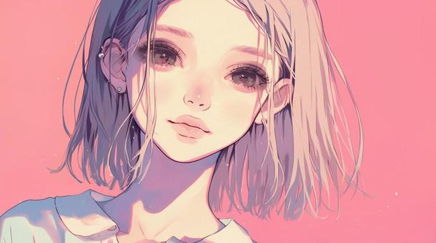 淡い光に包まれた少女