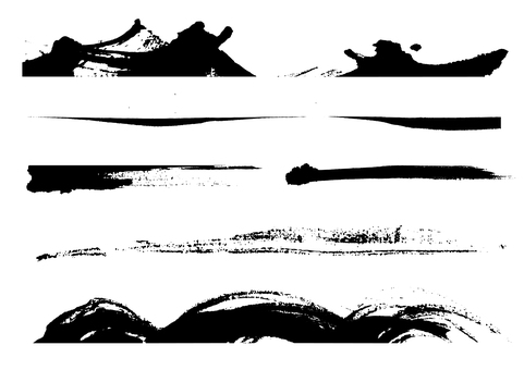 Illustration, brush touch, curve, straight line, 