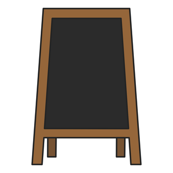 立て看板　フレーム　正面　ブラック　木枠 看板,ボード,案内,シンプル,フレーム,立て看板,ベクター,無地,正面,ブラックのイラスト素材