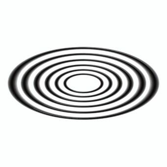 ぷっくりした黒い円盤の3Dアイコン 楕円,円盤,アイコン,3d,立体,マーク,可愛い,フェミニン,キュート,渦のイラスト素材