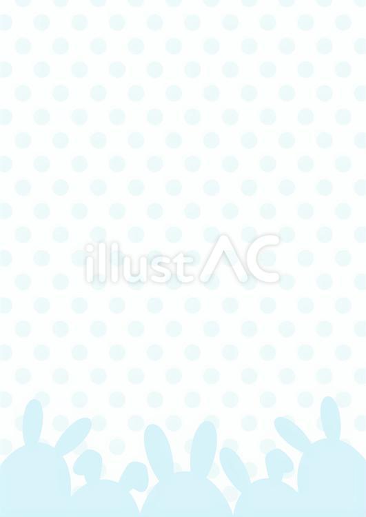 イースター うさぎと水玉模様の背景 春,イースター,イースターバニーのイラスト素材