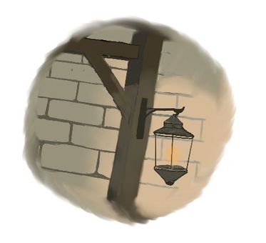 街灯 街灯,街並み,スタンプ,柱,ランタン,火,灯り,街角,夜,アンティークのイラスト素材