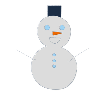 Illustration, red, decoration, snowman, 