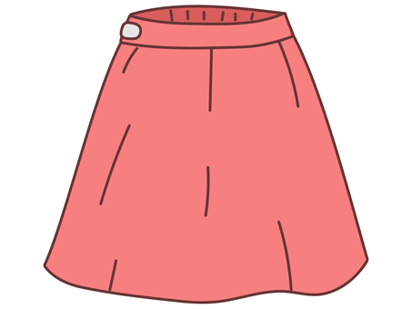 スカート スカート,服,衣類,レディース,かわいい,生活,おしゃれ,ファッション,シンプル,単品のイラスト素材
