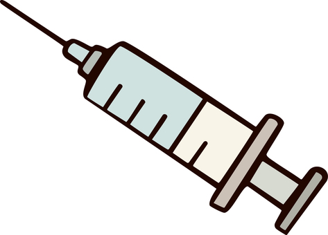 注射器【1】 注射器,注射,予防接種,ワクチン,医療,医療器具,医療イラスト,病院,クリニック,医者のイラスト素材