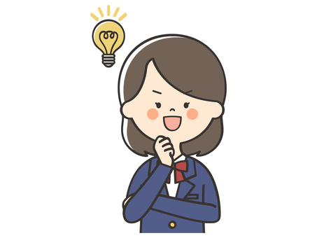 アイデアを思いつく女子学生 ひらめく,ひらめき,アイデア,思いつく,解決,思い出す,理解,納得,わかる,解けるのイラスト素材