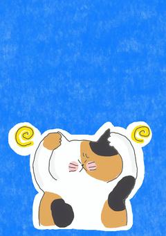 混乱する三毛猫ちゃん 混乱する三毛猫ちゃん かわいい,混乱,困る,悩む,考える,悩み,ねこ,三毛猫,どうぶつ,いきもののイラスト素材