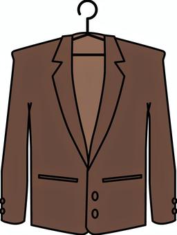 スーツハンガー スーツハンガー スーツ,ジャケット,ハンガー,かける,クリーニング,正装,仕事,デフォルメ,茶のイラスト素材