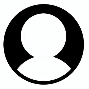 人物アイコン　黒 黒,人物,人,人間,アイコン,人物アイコン,丸アイコン,モノクロ,素材,単品のイラスト素材