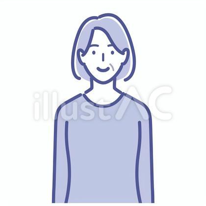 笑みを浮かべている高齢の女性