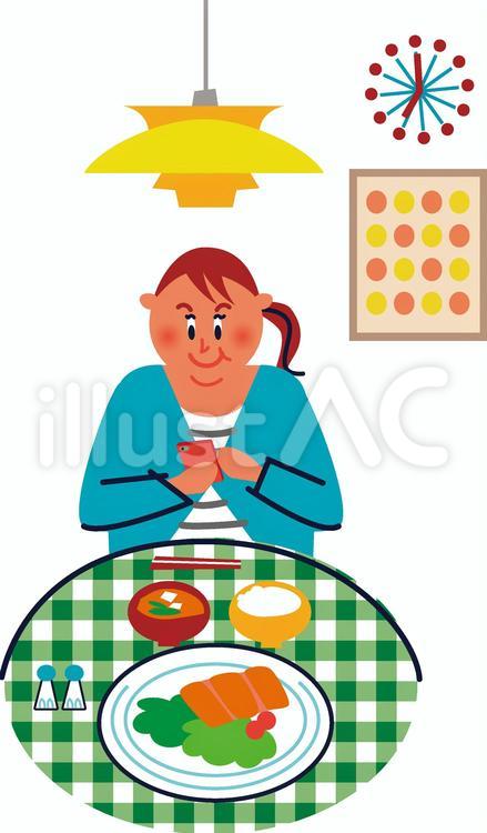 食事療法 食事療法,ダイエット,女性のイラスト素材
