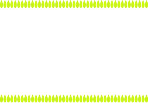 葉っぱフレーム１ フレーム,枠,ライン,葉っぱ,樹,デザイン,シンプル,緑,ポップ,さりげないのイラスト素材