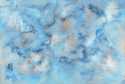 手描き水彩テクスチャ／13 水彩,手描き,テクスチャ,質感,背景,ブルー,青,寒色系,まだら模様のイラスト素材