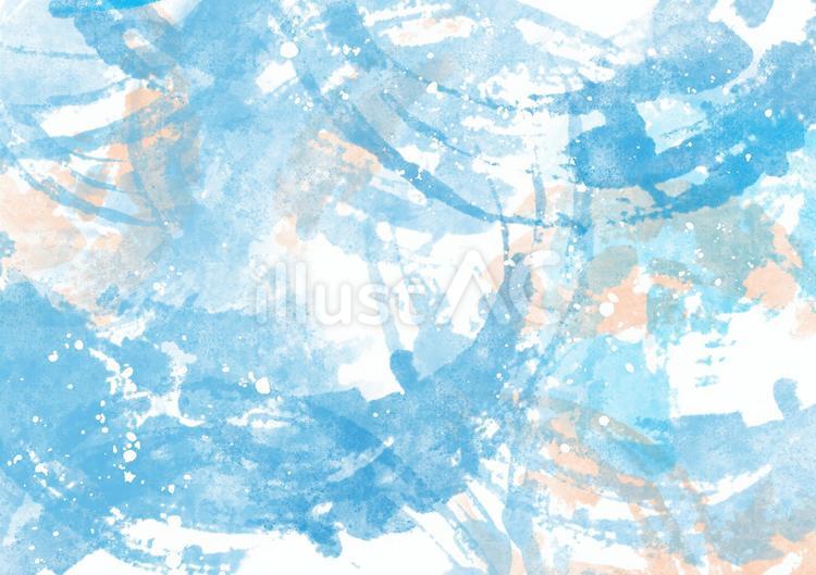水彩波紋背景　青色にオレンジの差し色 波紋,水彩,背景のイラスト素材