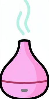 ピンクのスチーマーです。 スチーマー,シンプル,蒸気,美顔器,家電,スキンケア,生活,温熱,肌,美容のイラスト素材