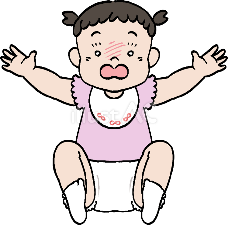 びっくりしている赤ちゃん 赤ちゃん,ベビー,新生児のイラスト素材