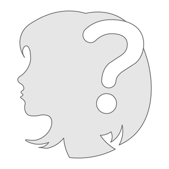 疑問を抱く女の子の横顔シルエット 女の子,はてな,疑問,横顔,線画,可愛い,人物,ボブショート,シルエットのイラスト素材