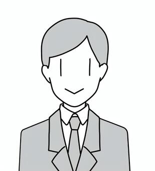 サラリーマンの正面画像 男,サラリーマン,モブ,人物,正面,立ち絵,trpg,マーダーミステリー,npc,バストアップのイラスト素材