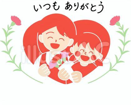 母の日の文字とイラスト