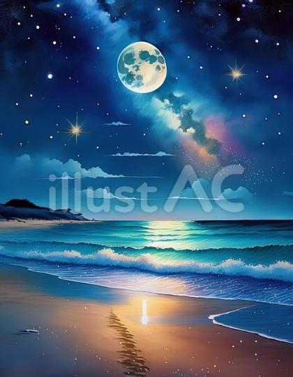 海と星空