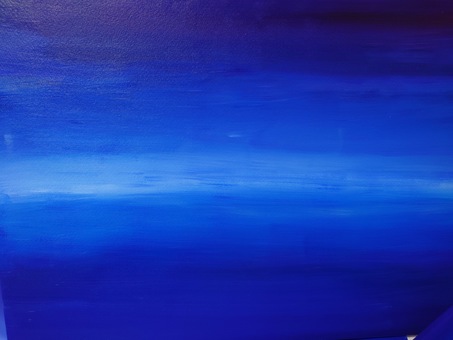 マリンブルーのグラデーション 手描き,グラデーション,青空,夜空,アクリル絵の具のイラスト素材