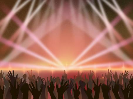 ライブ会場 推し活,コンサート,ライブ,ステージ,会場,フェス,祭,照明,キラキラ,放射のイラスト素材