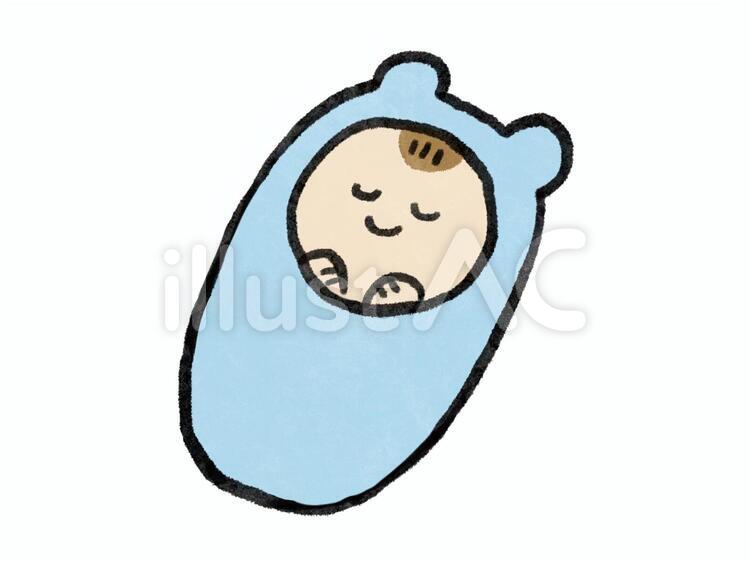 くまちゃんおくるみ赤ちゃん 赤ちゃん,おくるみ,クマのイラスト素材